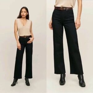Reformation Emma Wide-Leg black jeans size 27